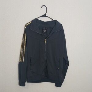 Stylish Black and Gold Windbreaker for Men